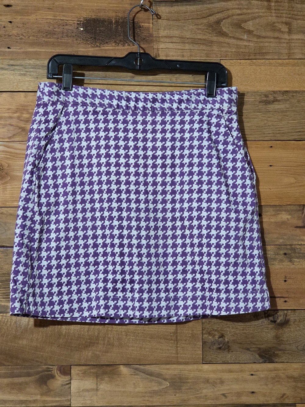 Clover by Bobby Jones Skort Women's Size 4 Purple Houndstooth Golf Stretch